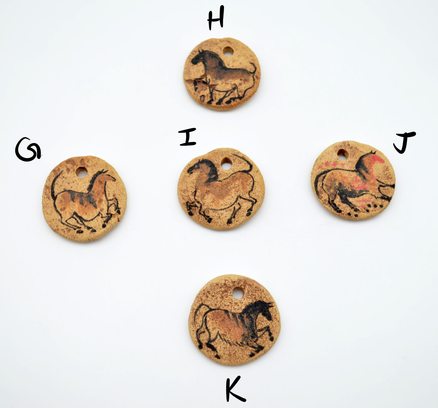 Cave Art Horse Pendants