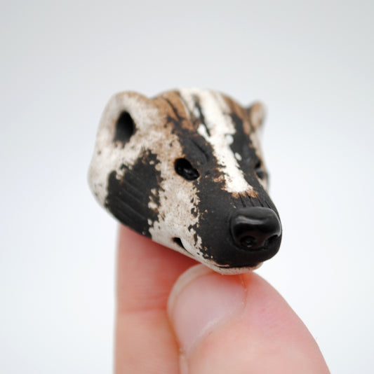American Badger Head Pendant