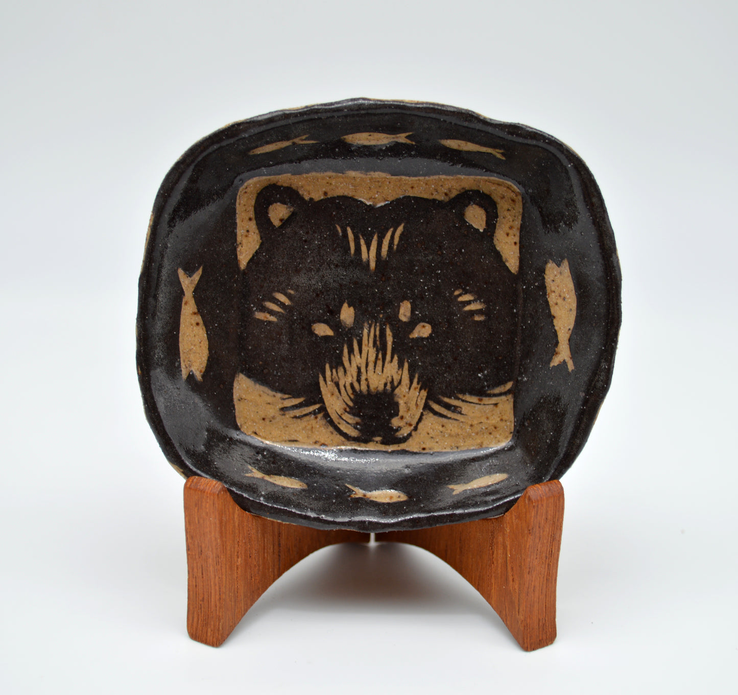 Black Bear & Fish Trinket Dish (SECOND)