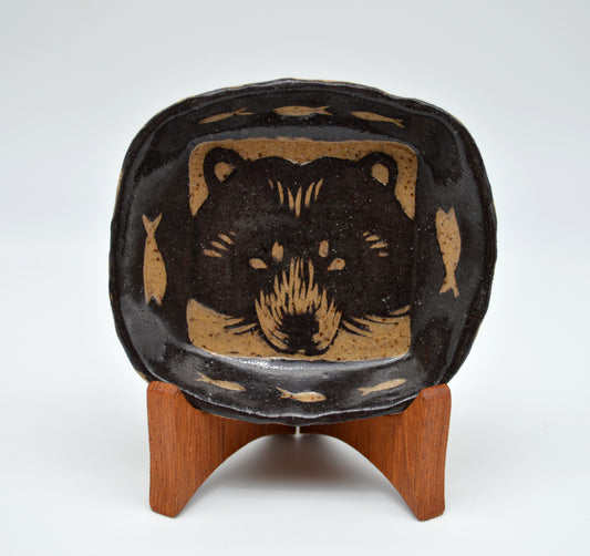 Black Bear & Fish Trinket Dish (SECOND)
