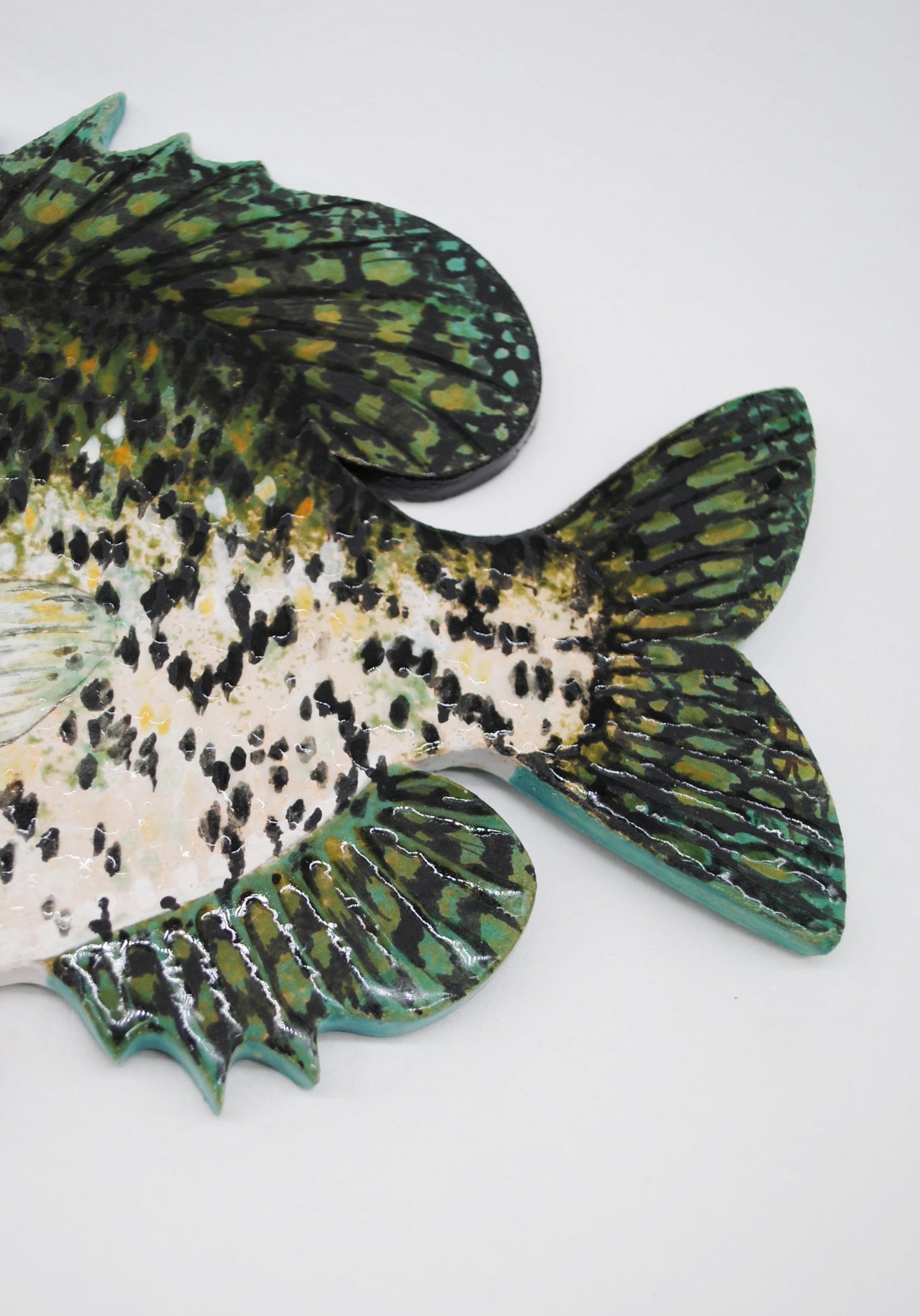 10'' Black Crappie Incense Holder