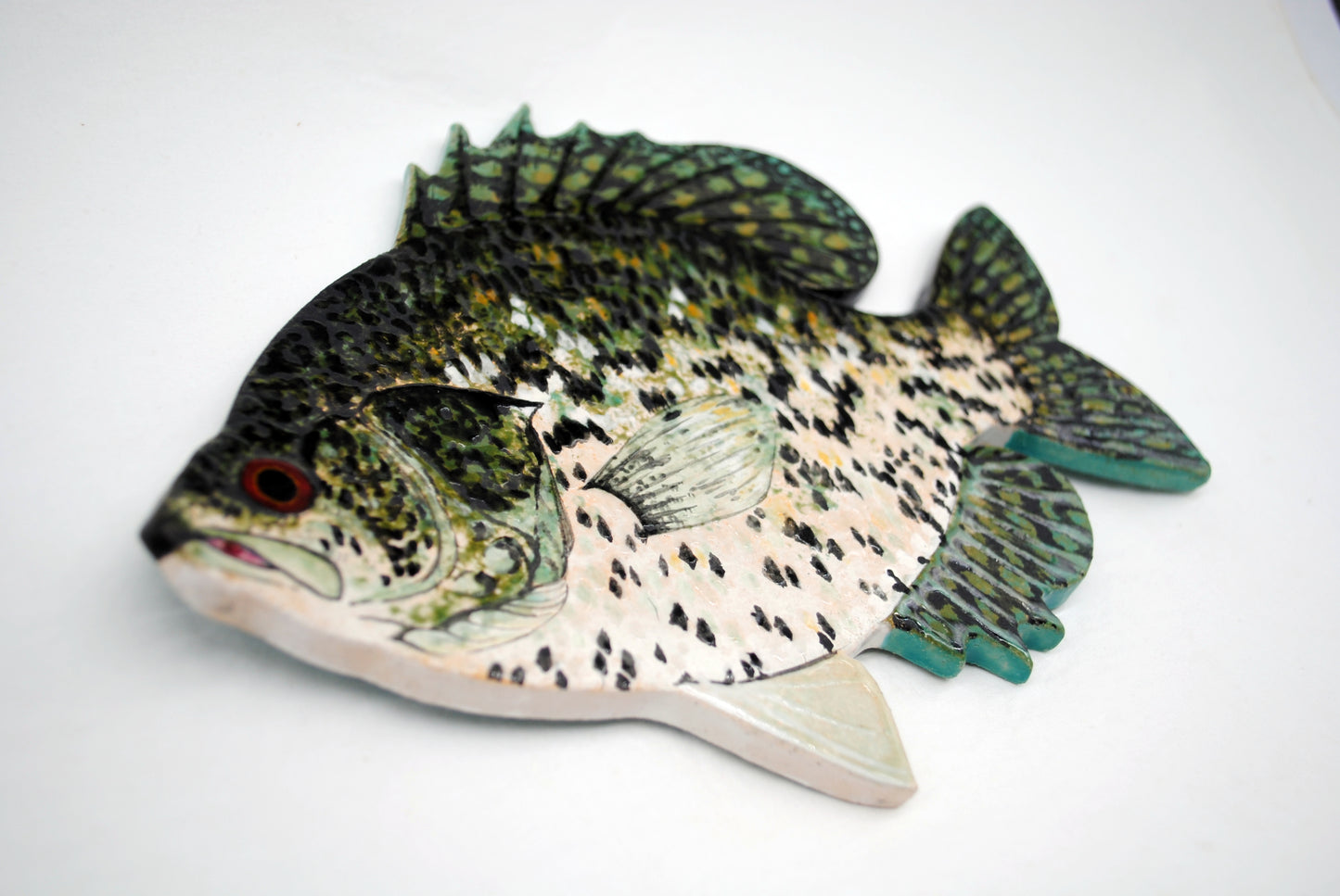 10'' Black Crappie Incense Holder
