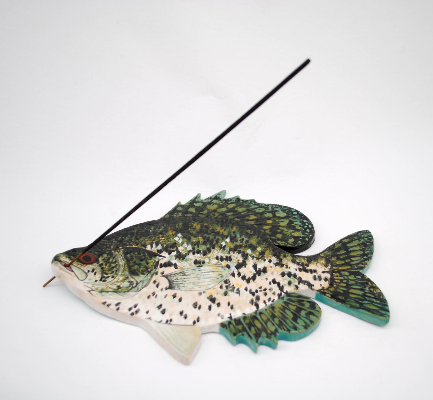 10'' Black Crappie Incense Holder