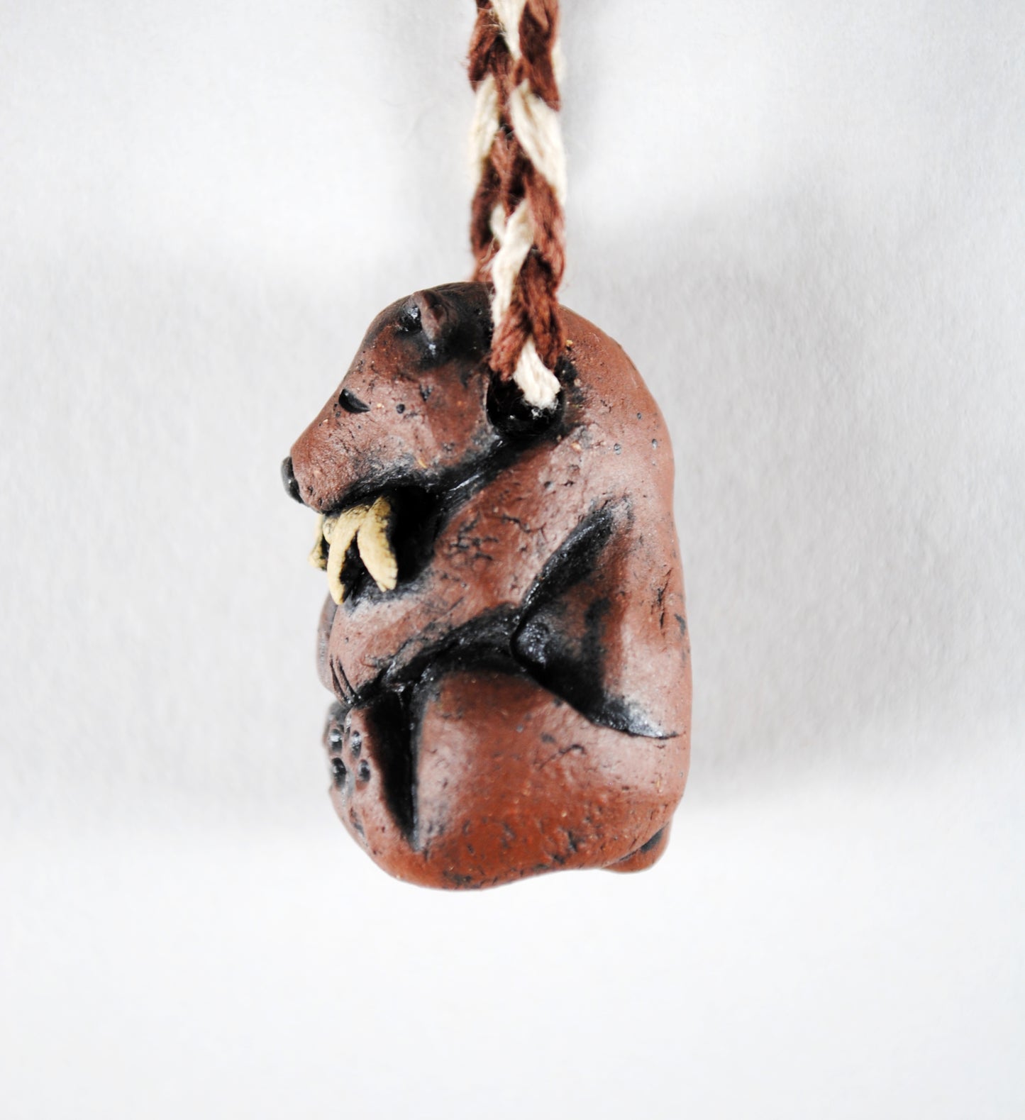 Fishing Bear Pendant