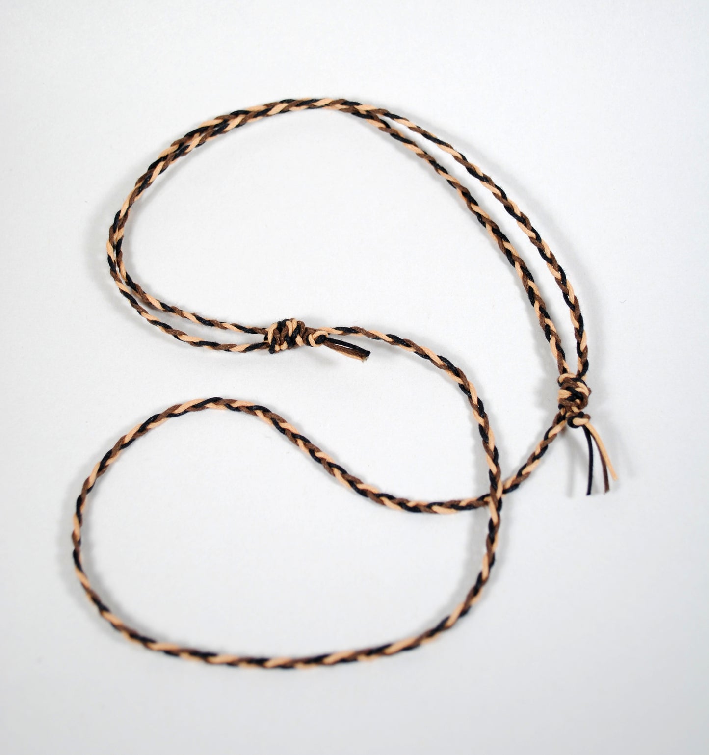 Handmade Sliding Knot Waxed Cotton Necklace (multicolor)