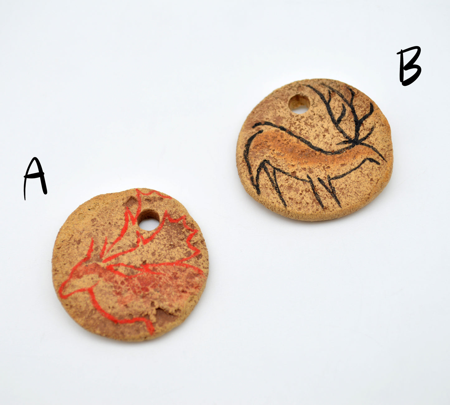 Cave Art Deer Pendants