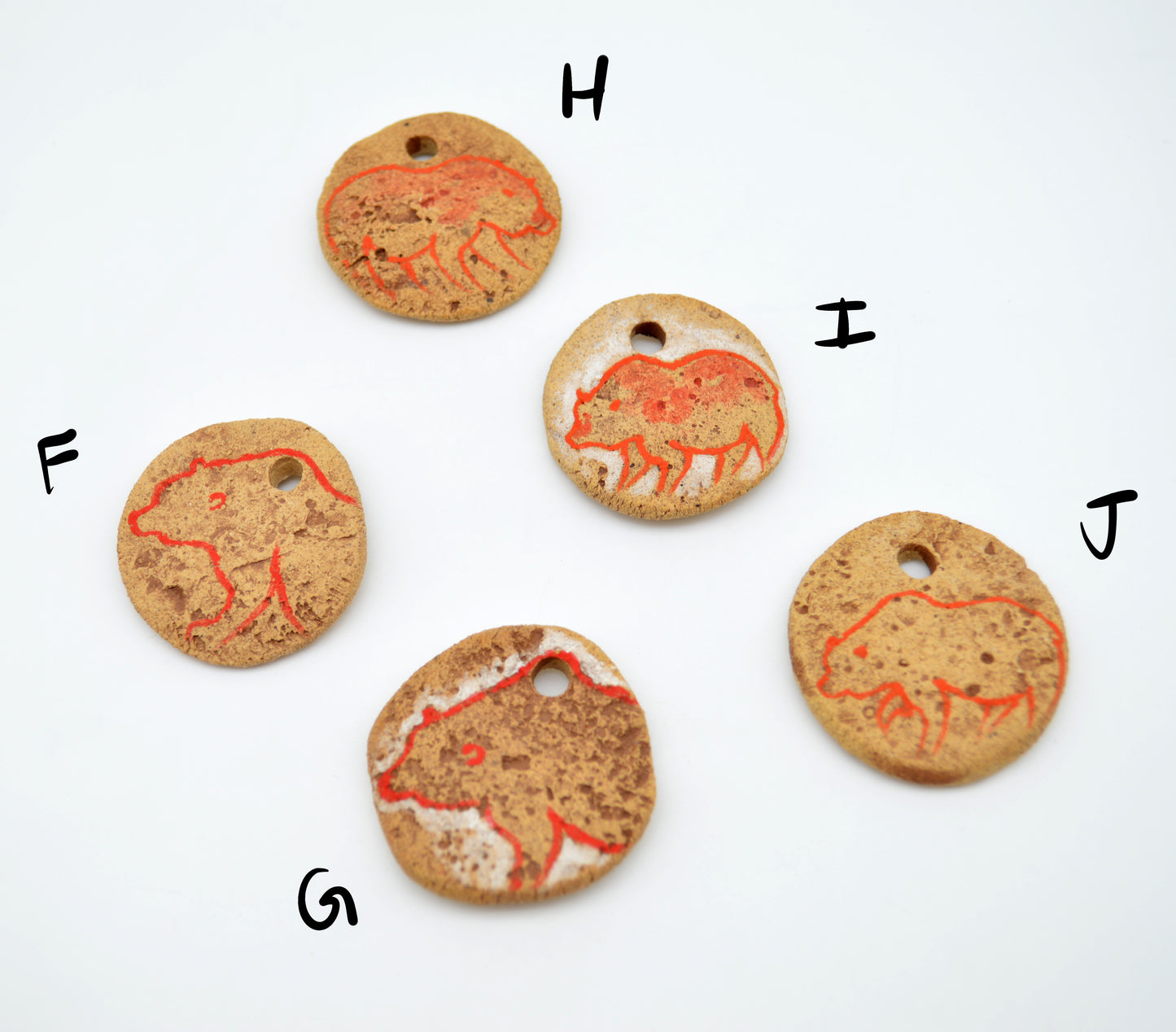 Cave Art Bear Pendants