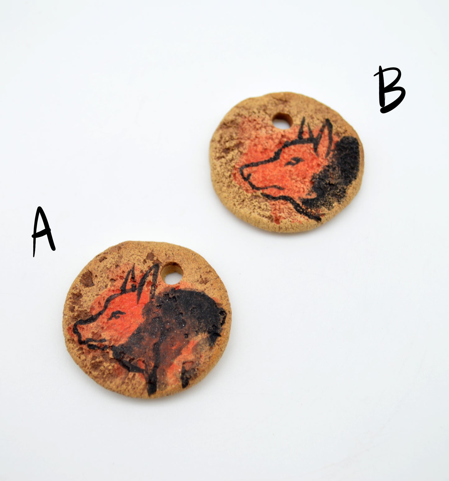 Cave Art Wolf Pendants