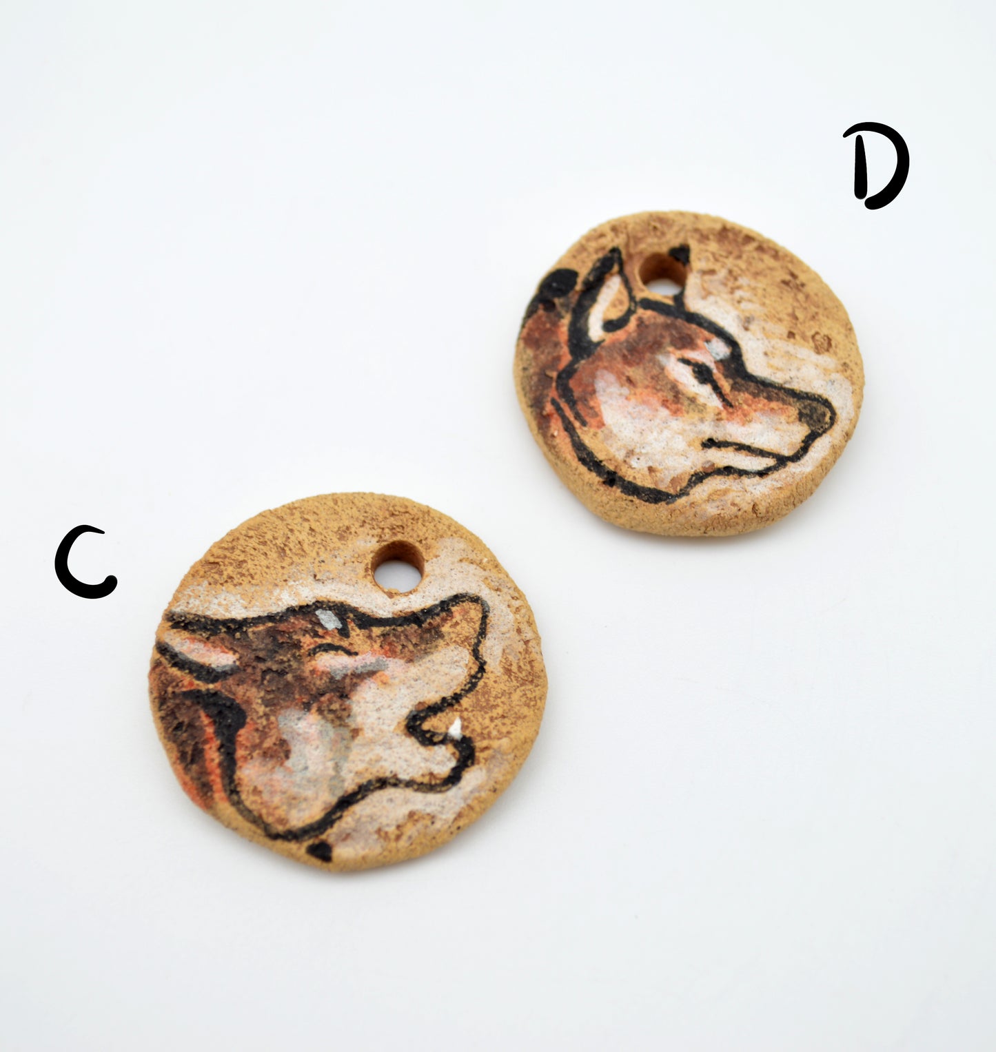 Cave Art Wolf Pendants