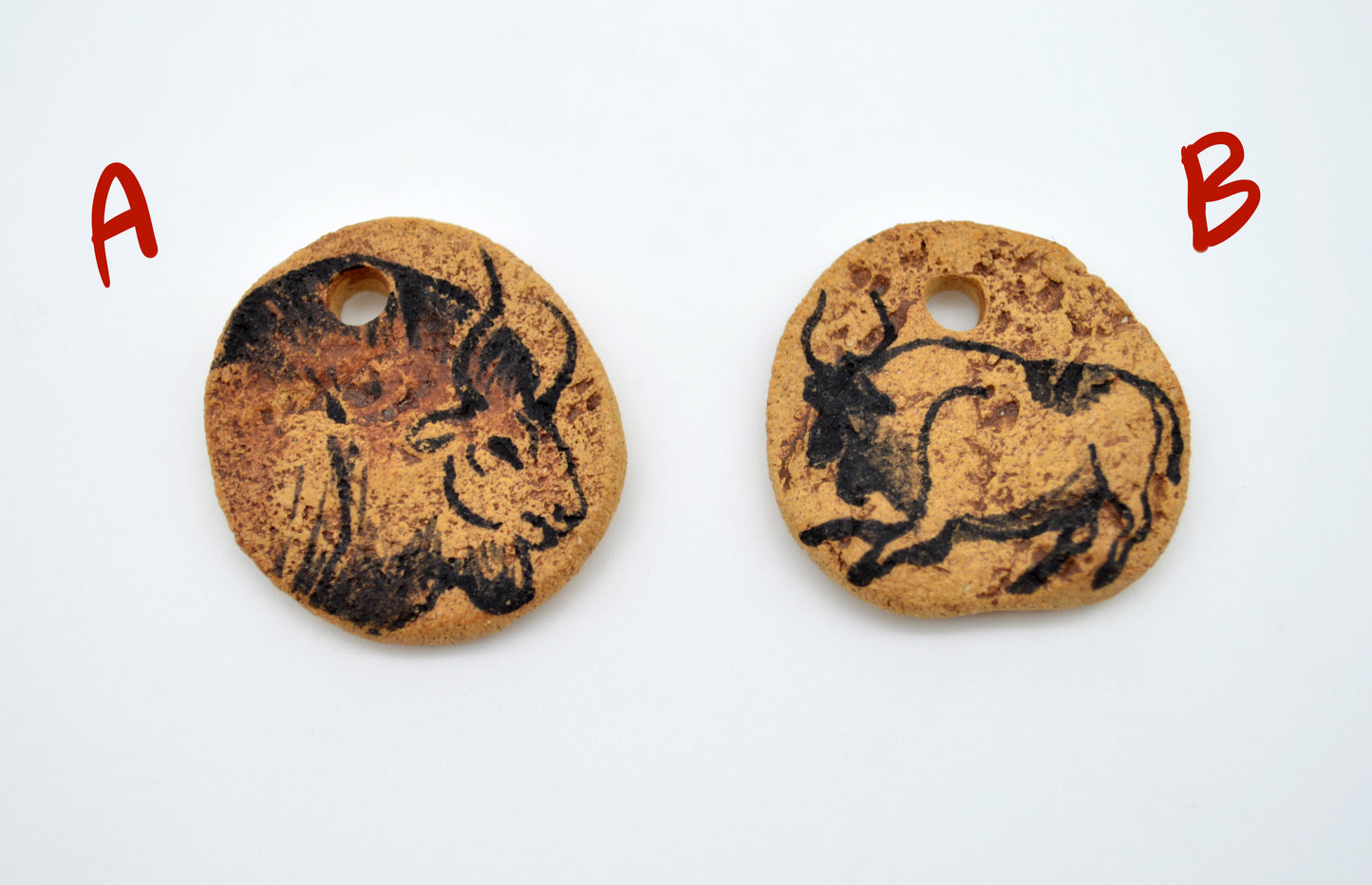Cave Art Aurochs & Bison Pendants