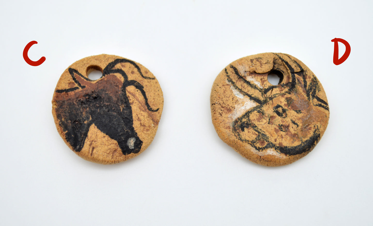 Cave Art Aurochs & Bison Pendants