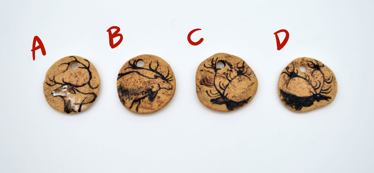 Cave Art Deer Pendants