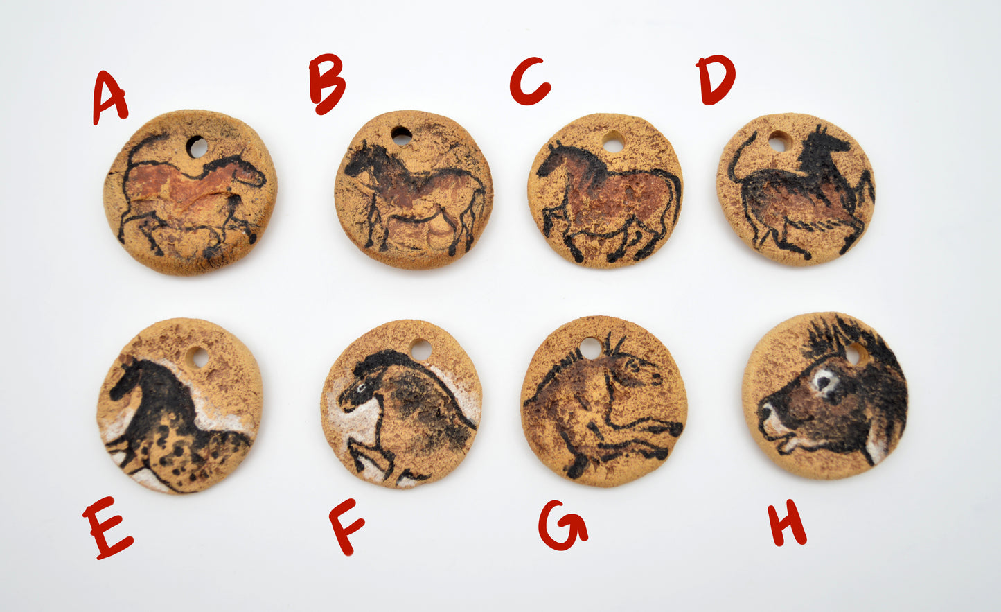 Cave Art Horse Pendants