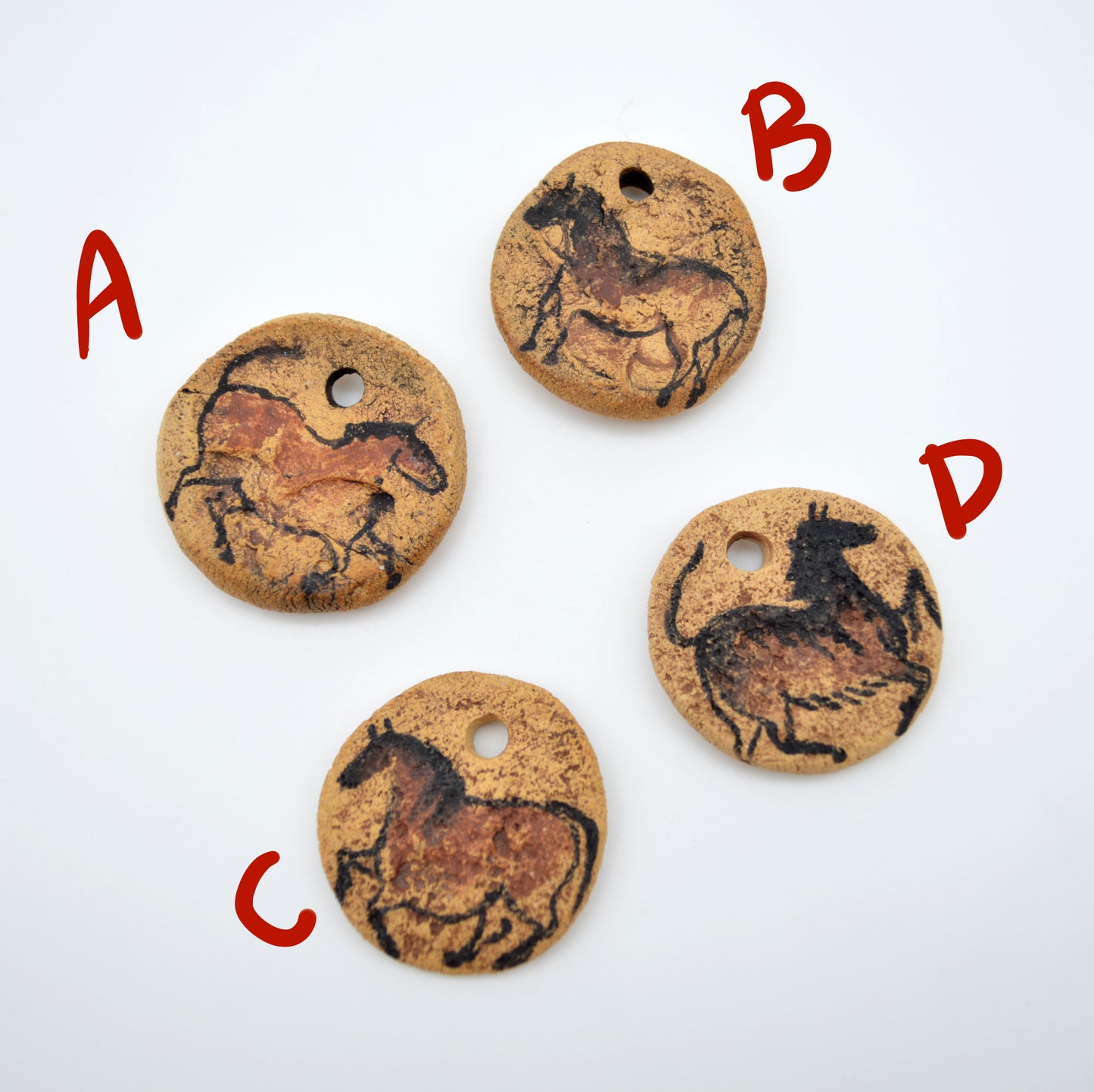 Cave Art Horse Pendants