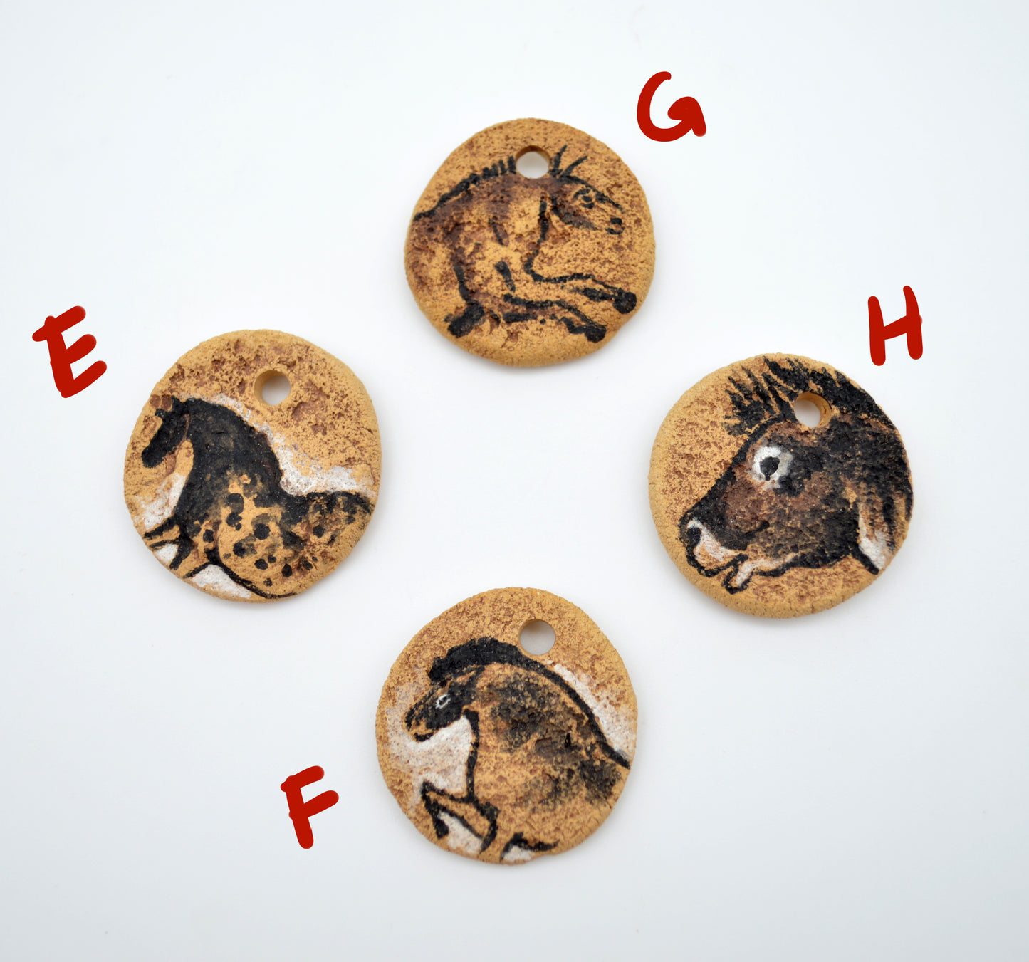 Cave Art Horse Pendants