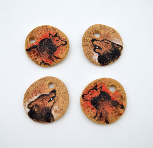 Cave Art Wolf Pendants
