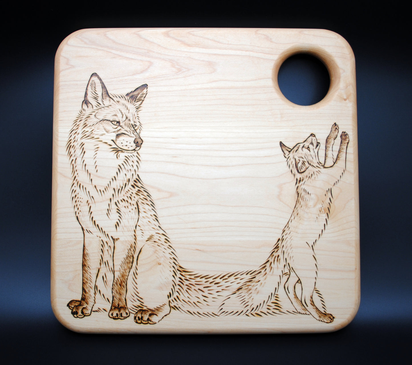 Fox & Kit Cutting Board