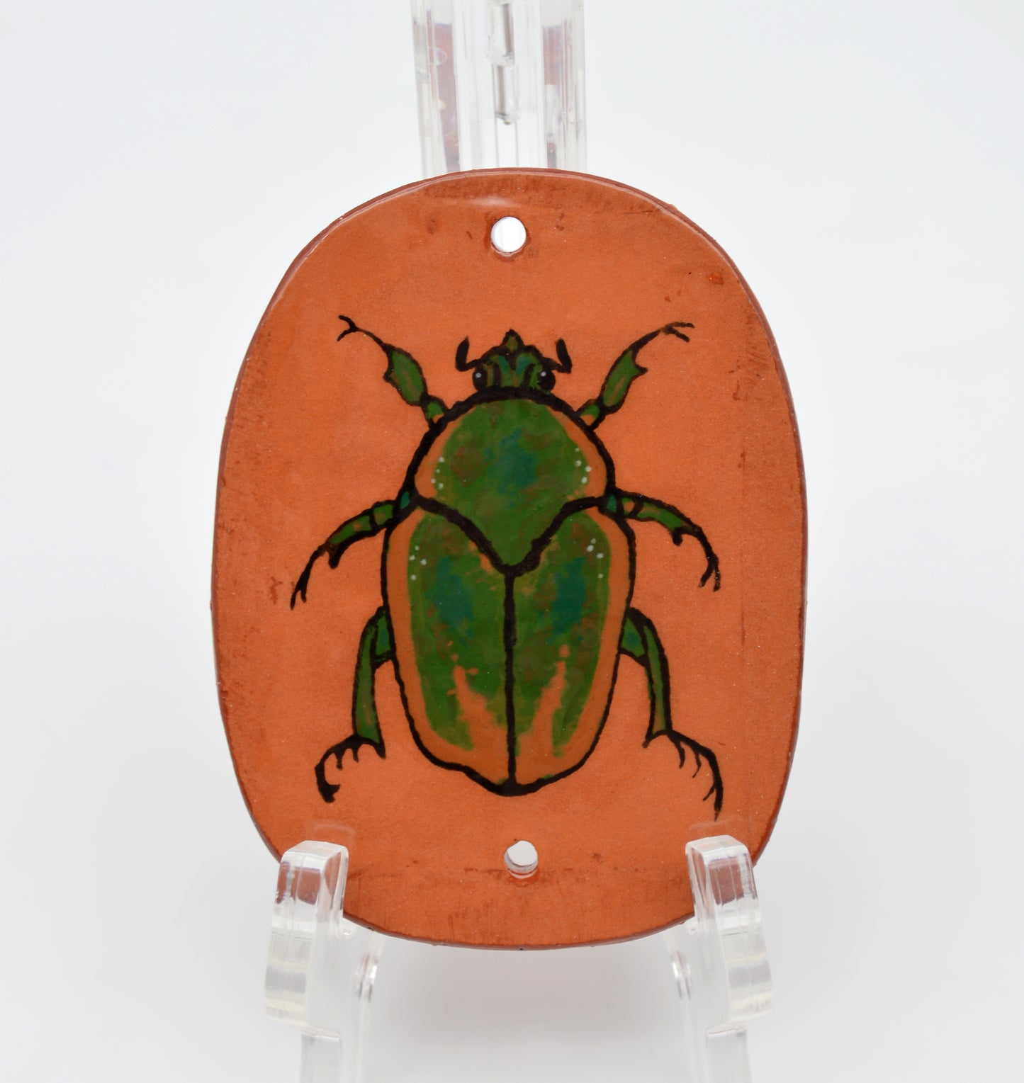 Green June Beetle Wall Tile