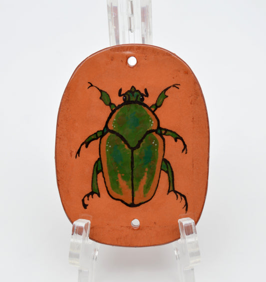 Green June Beetle Wall Tile