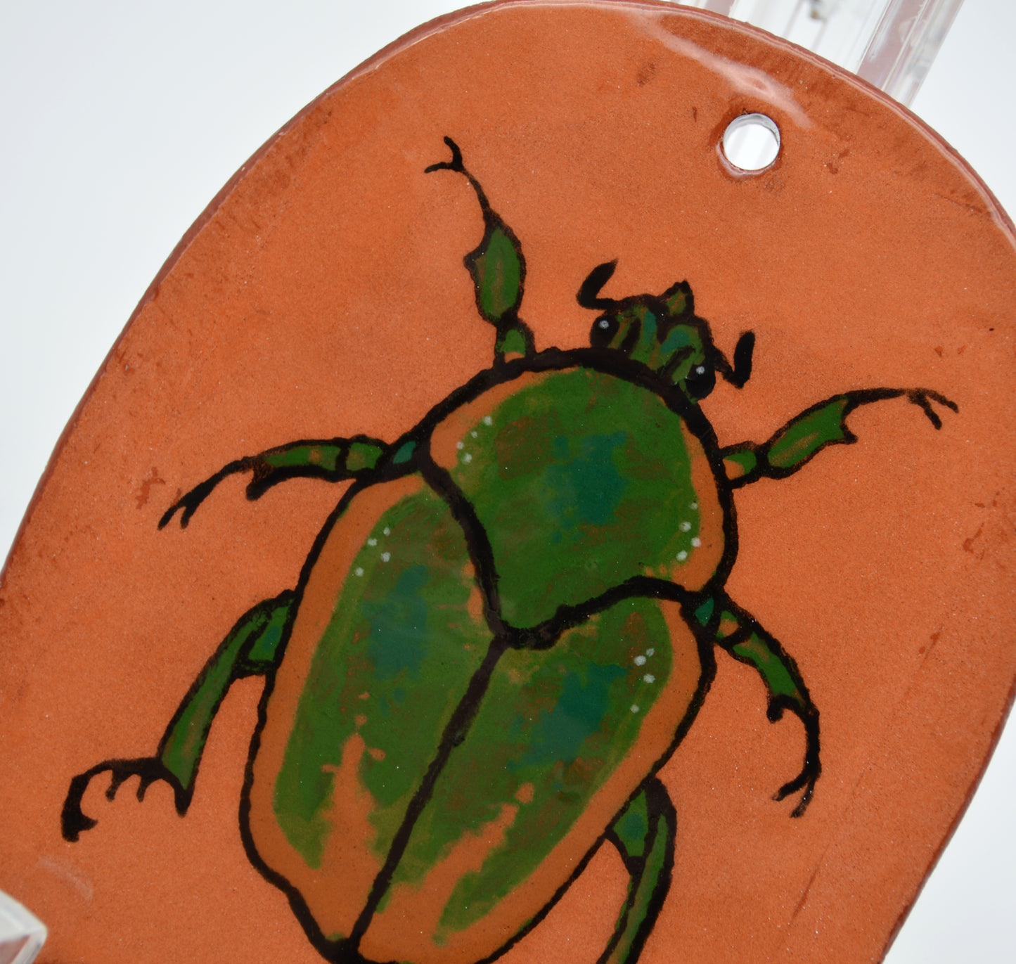 Green June Beetle Wall Tile