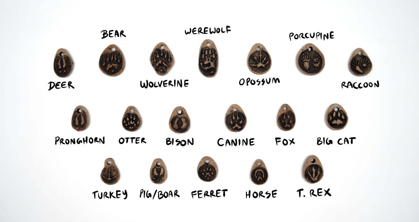 Animal Track Pendants