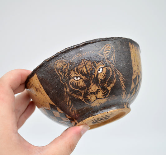 Mountain Lion Quilt Bowl