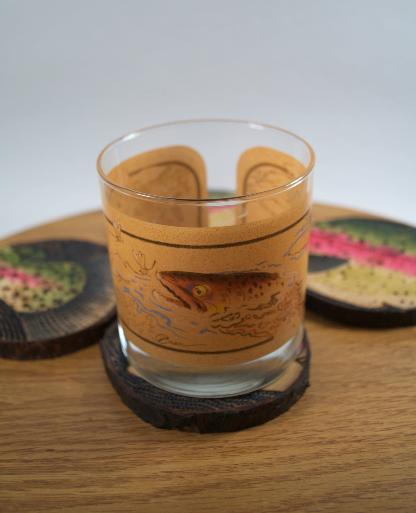 Rainbow Trout Coaster Set/Wall Art