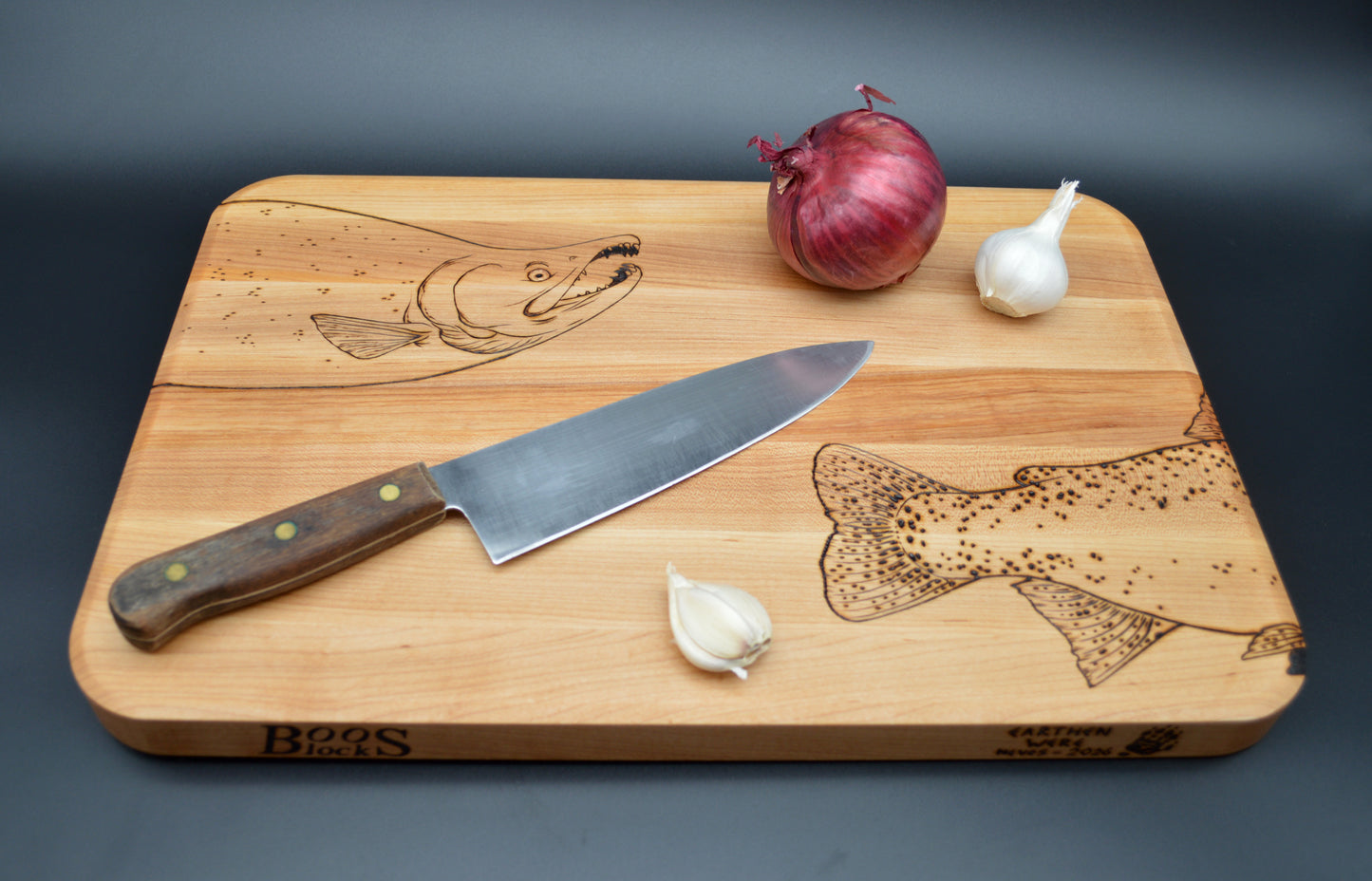 Salmon & Trout Double Sided Cutting Board