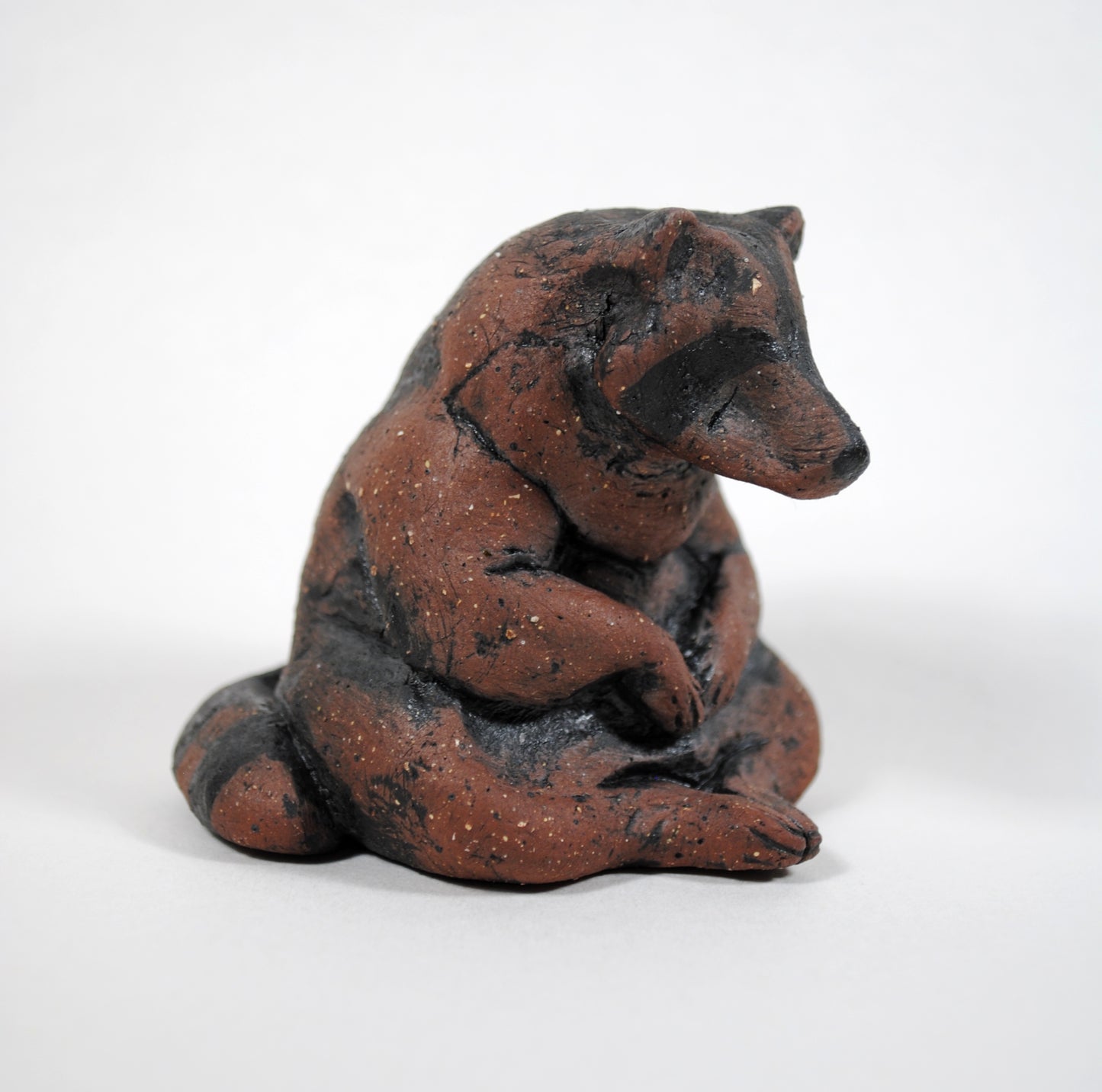 Sitting Raccoon Sculpture