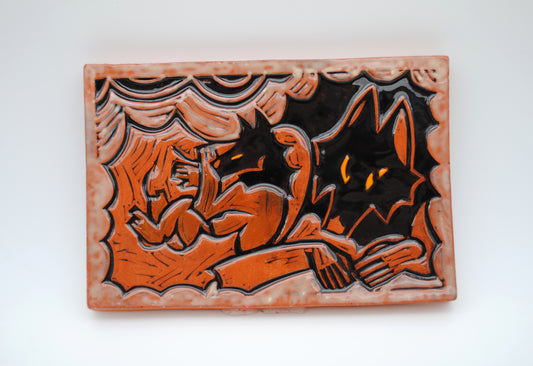 Werewolf Embrace Wall Tile