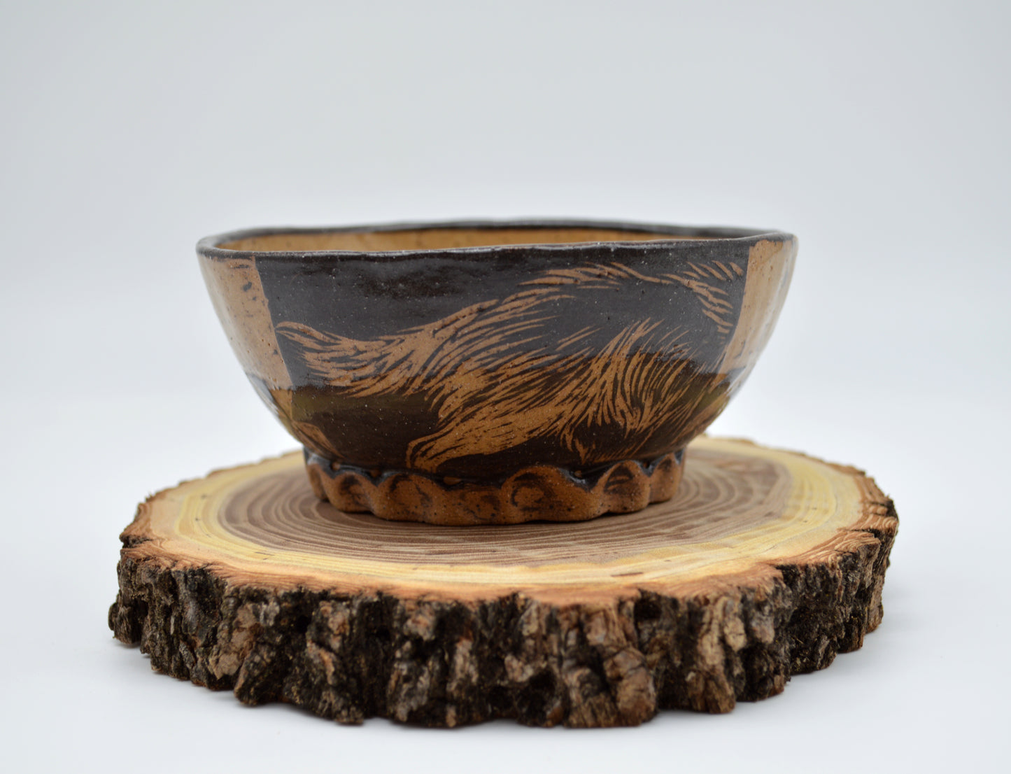 Walking Wolf Quilt Bowl