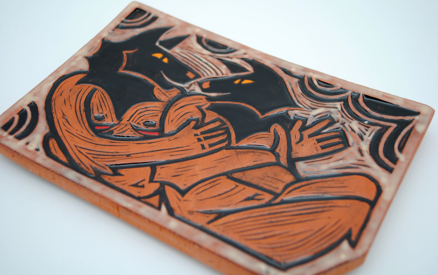 Chatting Werewolves Wall Tile